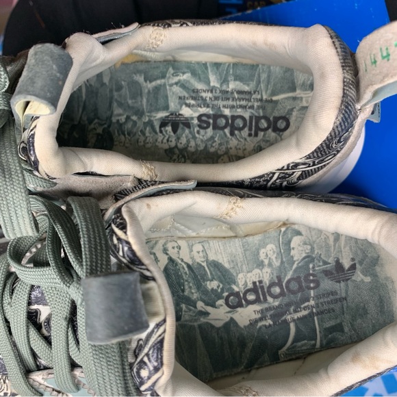 Adidas Women’s size 8.5 Wish x SL loop runner independence currency dollar bill - Picture 6 of 12